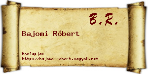 Bajomi Róbert névjegykártya
