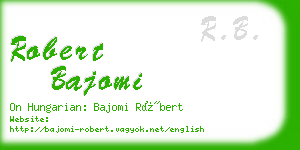 robert bajomi business card